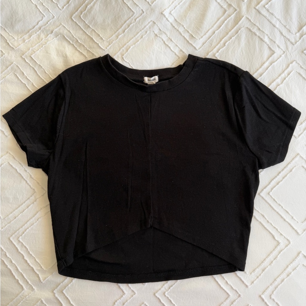 Garage Black Cropped Top